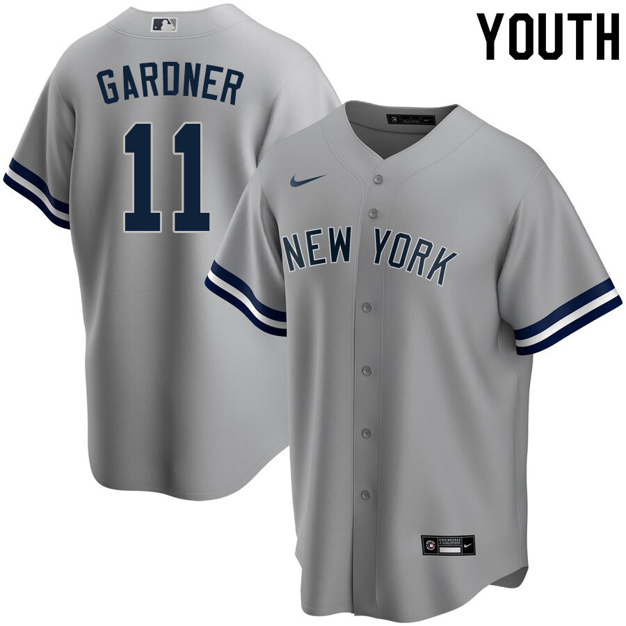 2020 Nike Youth #11 Brett Gardner New York Yankees Baseball Jerseys Sale-Gray